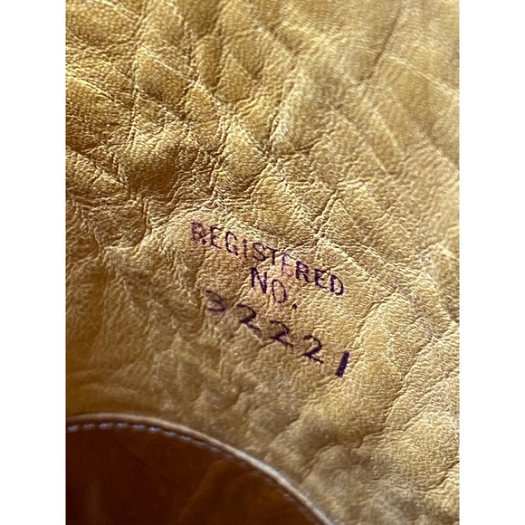 VTG Justin Tan Leather Western Cowboy Boots Pointed Toe Stacked Womens Heel  8 - Picture 11 of 12